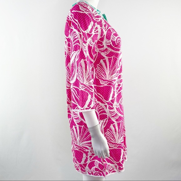 NEW Lilly Pulitzer Pink Shell Print Clammies & Jammies Nightshirt Dress Size S - Picture 5 of 10